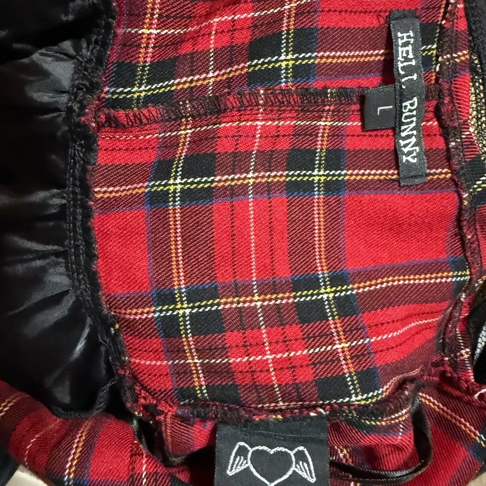 Hell Bunny Red Plaid Dress with Black Accents. Ladies Large - Picture 8 of 12